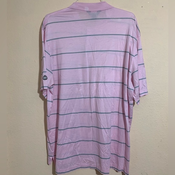 Brooks Brothers Polo T-Shirt Mens Striped Pink Short Sleeve Size XL - Picture 5 of 13